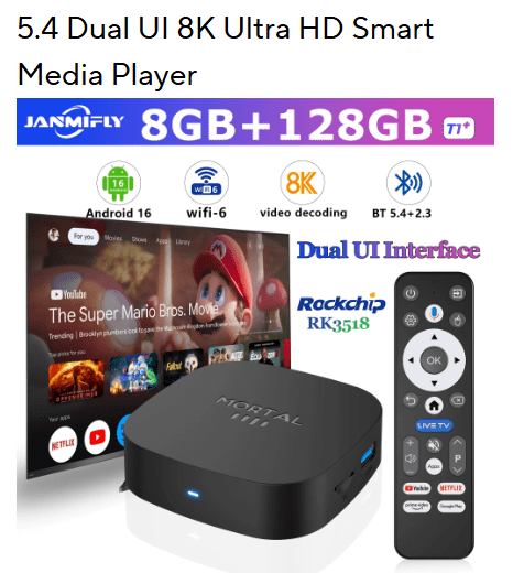 Android TV Box T1+ Smart Media Player